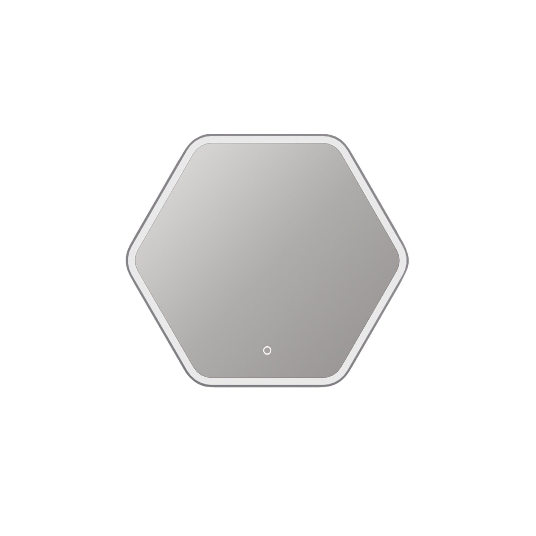 M713 26" Rectangular Edge-Accent LED Mirror in Black Silk Print