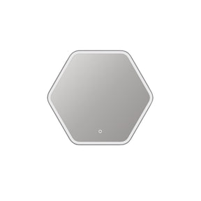 M713 26" Rectangular Edge-Accent LED Mirror in Black Silk Print