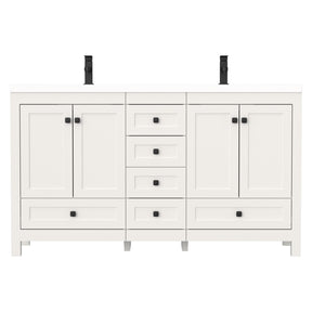Modern 60" Freestanding Double Vanity Cabinets with Classic Design