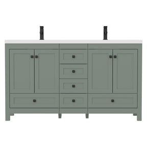 Modern 60" Freestanding Double Vanity Cabinets with Classic Design
