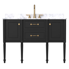 Modish 48" Wall Mounted Single Vanity Cabinets with Adjustable legs