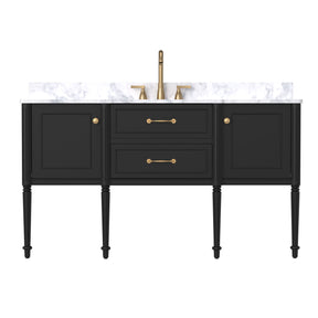 Modish 60" Wall Mounted Single Vanity Cabinets with Adjustable legs