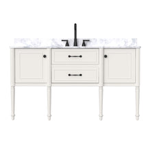 Modish 60" Wall Mounted Single Vanity Cabinets with Adjustable legs