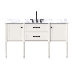 Modish 60" Wall Mounted Single Vanity Cabinets with Adjustable legs