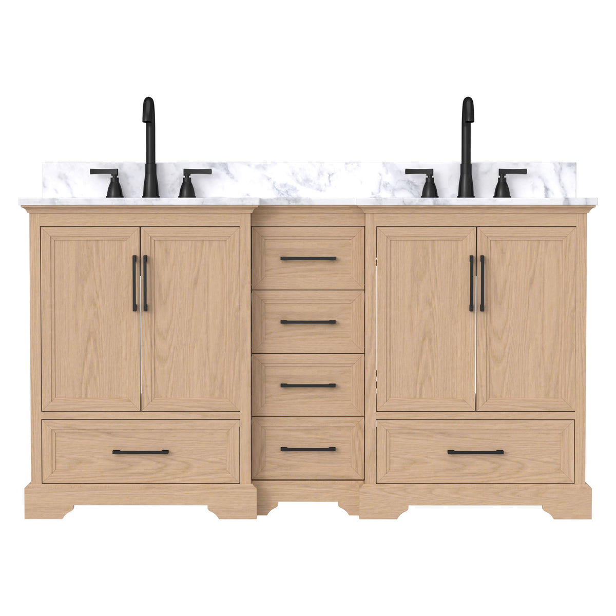 Nobilis 60" Freestanding Double Vanity Cabinets with Symmetrical Layout