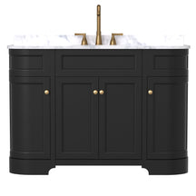 Opuluxe 48" Freestanding Single Vanity Cabinets with Curved Design