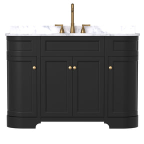 Opuluxe 48" Freestanding Single Vanity Cabinets with Curved Design