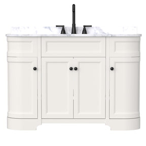 Opuluxe 48" Freestanding Single Vanity Cabinets with Curved Design