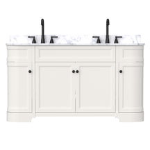 Opuluxe 60" Freestanding Double Vanity Cabinets with Curved Design