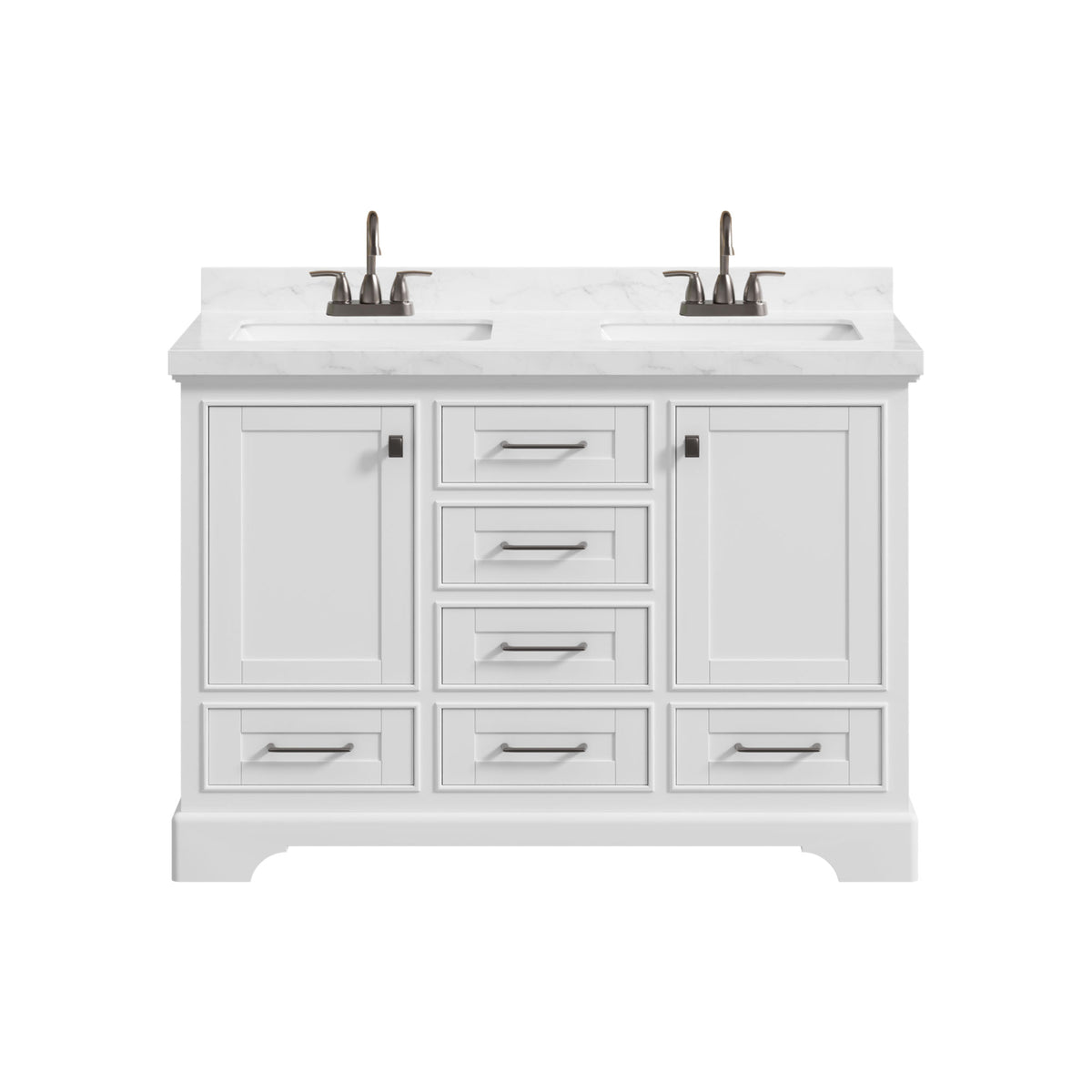 Tessera 48'' Freestanding Double Vanity Cabinets with Curved Base