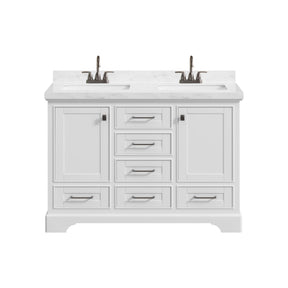 Tessera 48'' Freestanding Double Vanity Cabinets with Curved Base
