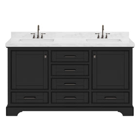 Tessera  60'' Freestanding Double Vanity Cabinets with Curved Base