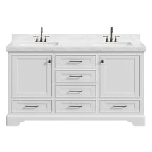 Tessera  60'' Freestanding Double Vanity Cabinets with Curved Base