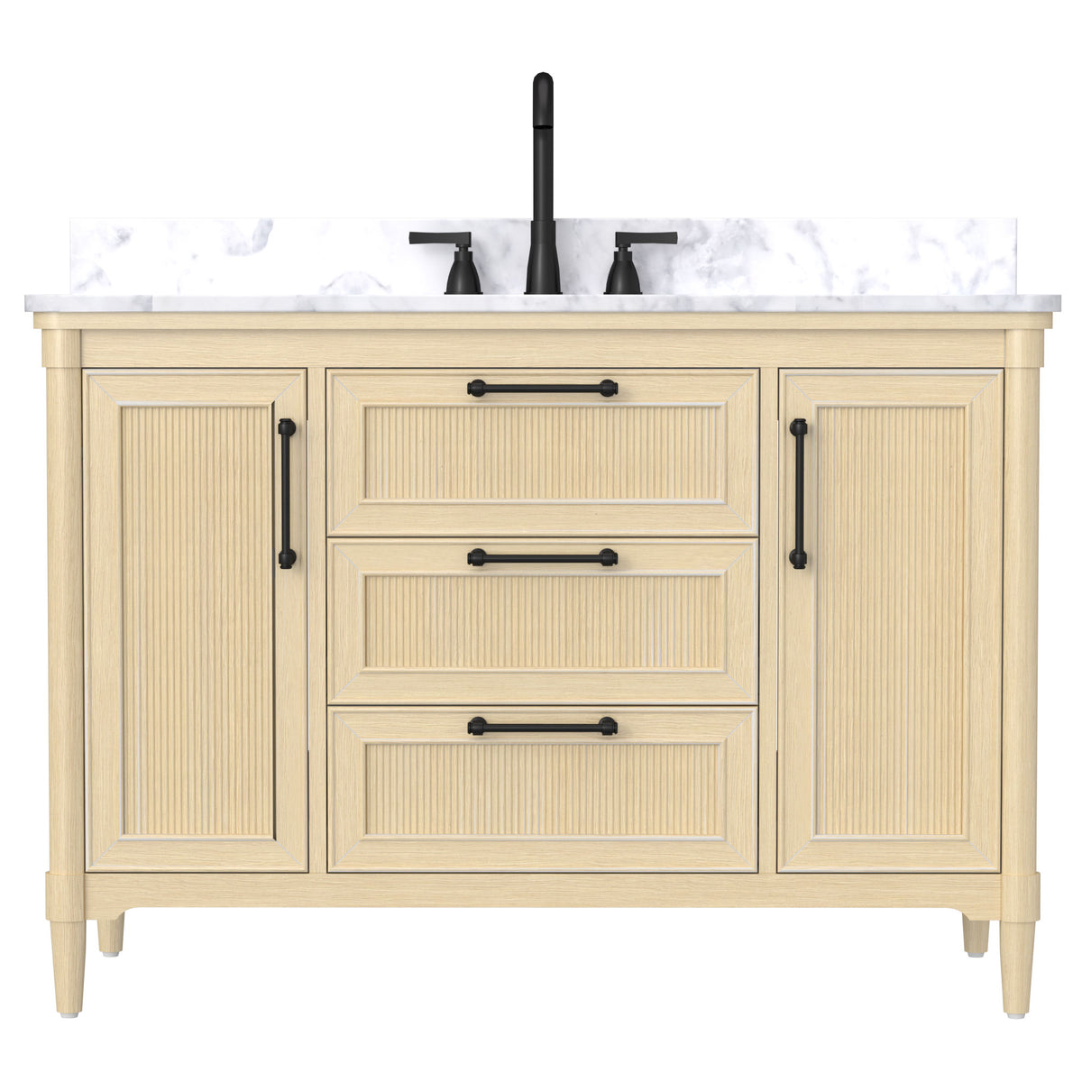 Vantara 48" Freestanding Single Vanity Cabinets with Fluted Texture