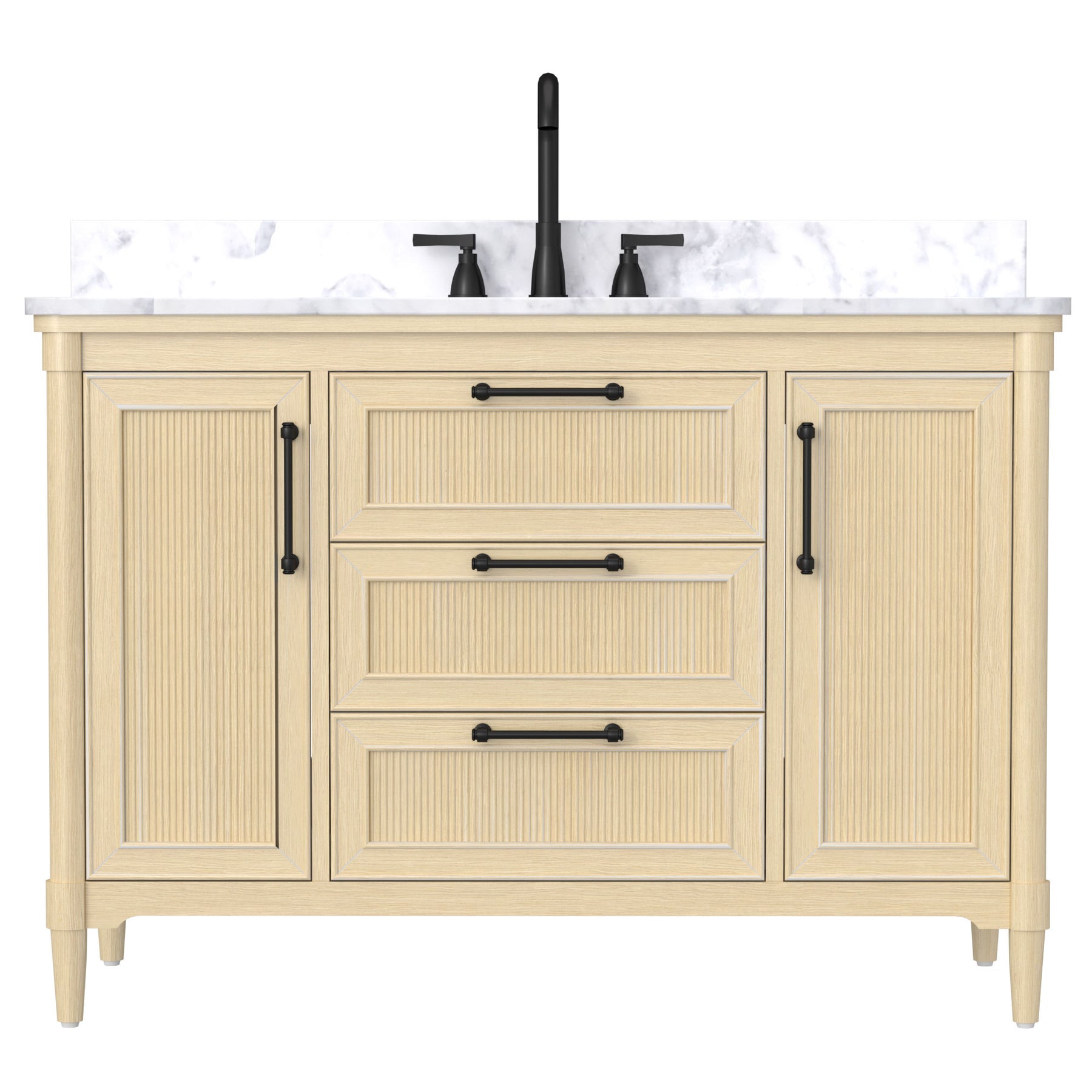 Vantara 48" Freestanding Single Vanity Cabinets with Fluted Texture