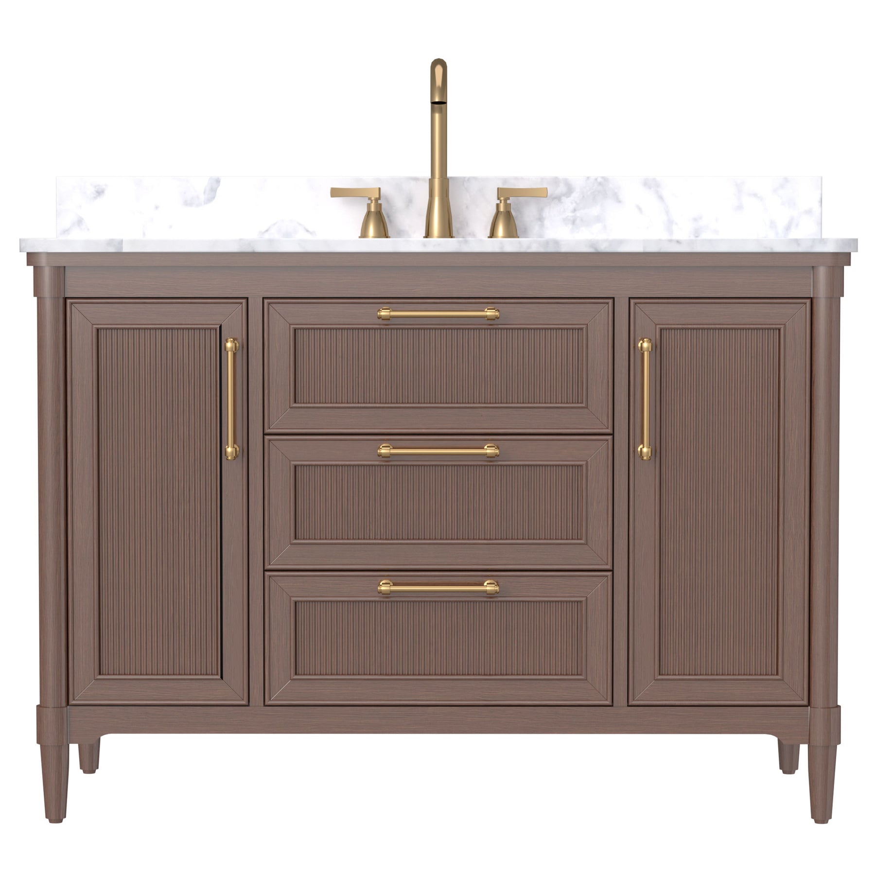 Vantara 48" Freestanding Single Vanity Cabinets with Fluted Texture