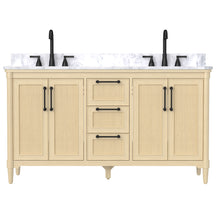 Vantara 60" Freestanding Double Vanity Cabinets with Fluted Texture