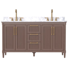 Vantara 60" Freestanding Double Vanity Cabinets with Fluted Texture