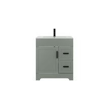 Waterfall  30" Freestanding Single Vanity Cabinets with Decoration Lines