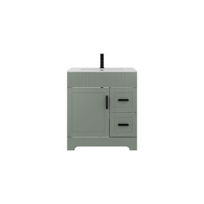Waterfall  30" Freestanding Single Vanity Cabinets with Decoration Lines