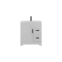 Waterfall  30" Freestanding Single Vanity Cabinets with Decoration Lines