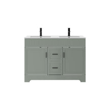 Waterfall  48" Freestanding Double Vanity Cabinets with Decoration Lines
