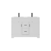 Waterfall  48" Freestanding Double Vanity Cabinets with Decoration Lines
