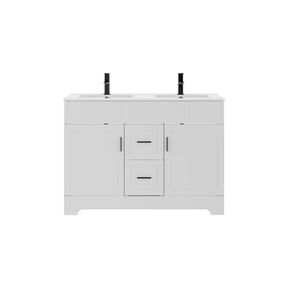 Waterfall  48" Freestanding Double Vanity Cabinets with Decoration Lines