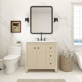 Canyon 36" Freestanding Single Vanity Cabinet with Curved Design