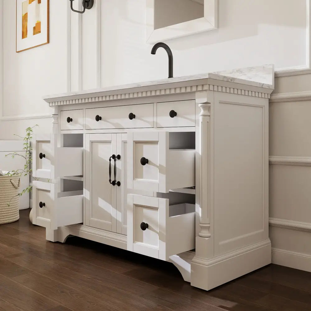 Acro 48’’ Freestanding Single Vanity Cabinets with Arch Feet 浴室柜