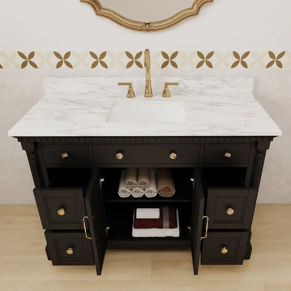 Acro 48’’ Freestanding Single Vanity Cabinets with Arch Feet 浴室柜