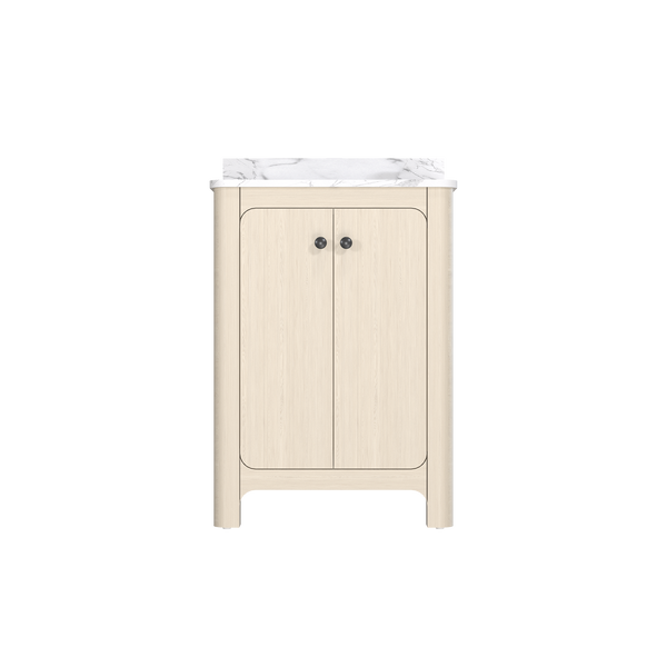 Canyon 24" Freestanding Single Vanity Cabinet with Curved Design