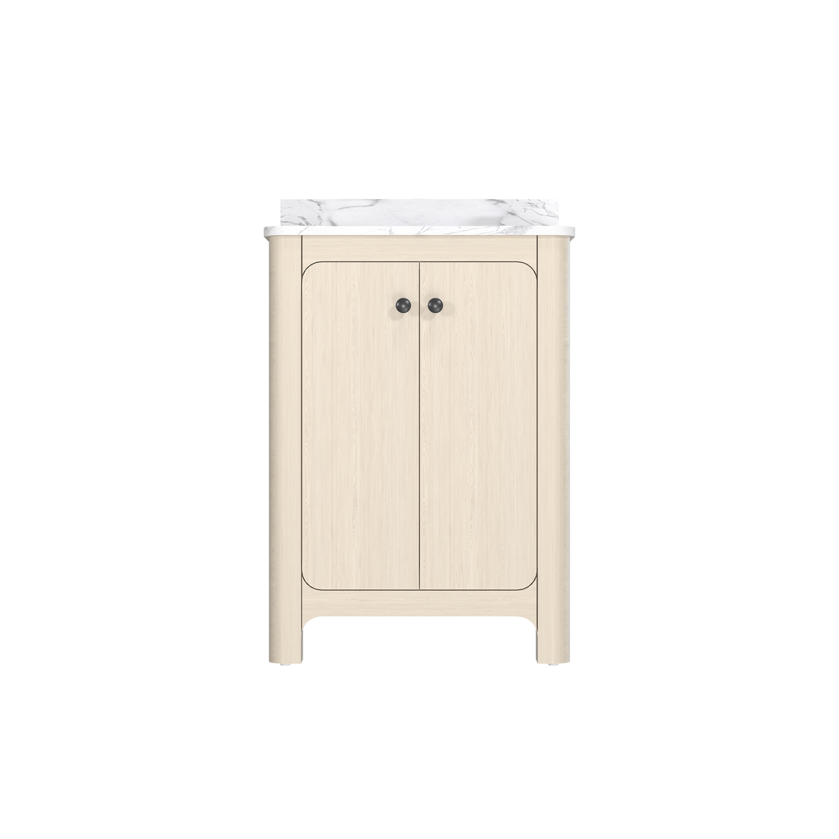 Canyon 24" Freestanding Single Vanity Cabinet with Curved Design