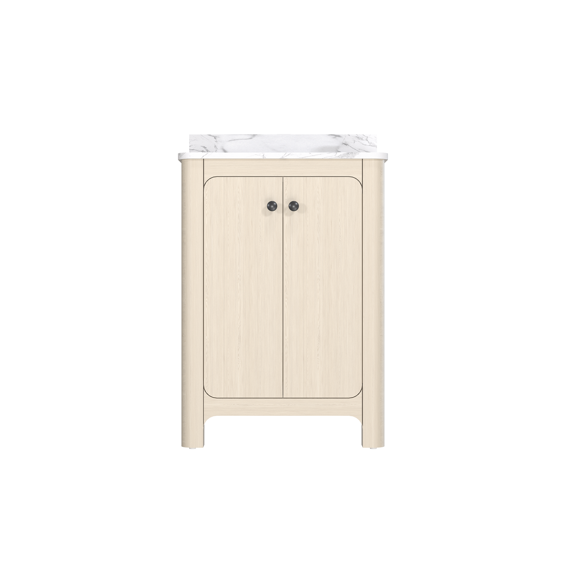 Canyon 24" Freestanding Single Vanity Cabinet with Curved Design