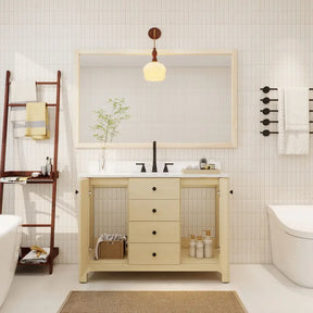 Canyon 48’’ Freestanding Single Vanity Cabinets with Curved Design 浴室柜