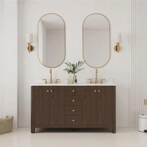 Canyon 60’’ Freestanding Double Vanity Cabinets with Curved Design 浴室柜