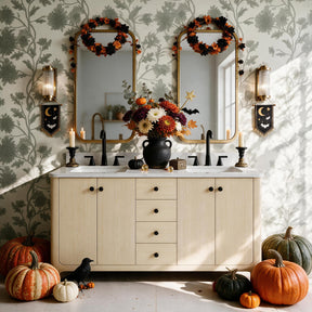 Canyon 60" Freestanding Double Sink Bathroom Vanity with Curved Design