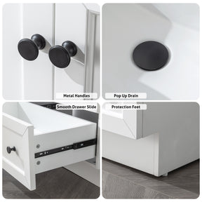 Kitchen Base 30" Freestanding Bathroom Vanity Combo with Single Undermount Sink