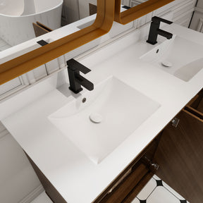 Zoom 48" Freestanding Double Vanity Cabinets with Chevron Pattern