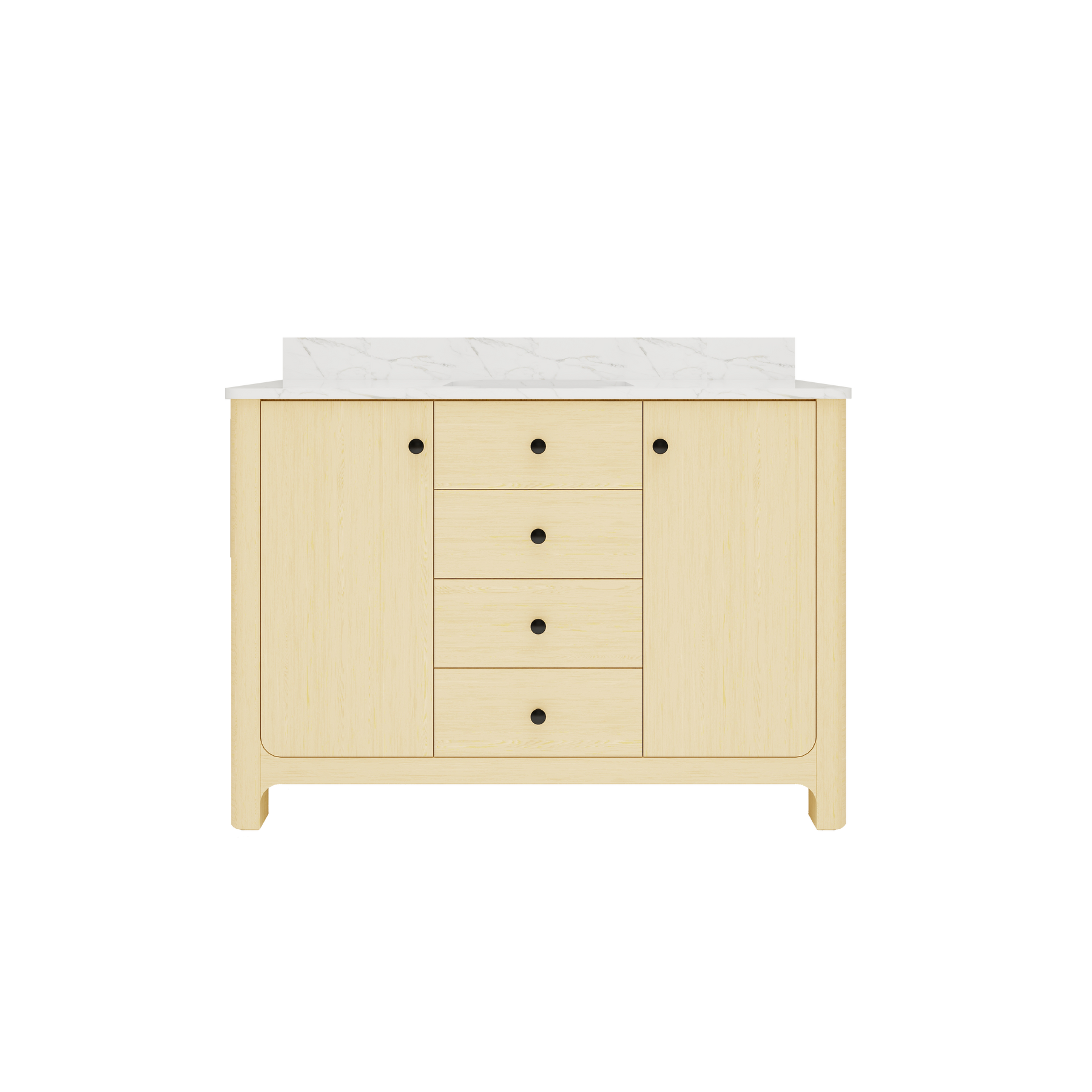 Canyon 48" Freestanding Single Vanity Cabinet with Curved Design