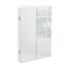 eclife 24" Bathroom Corner Cabinet W/Mirror - Double Door