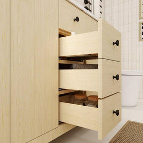 Canyon 60" Freestanding Double Vanity Cabinets with Curved Design