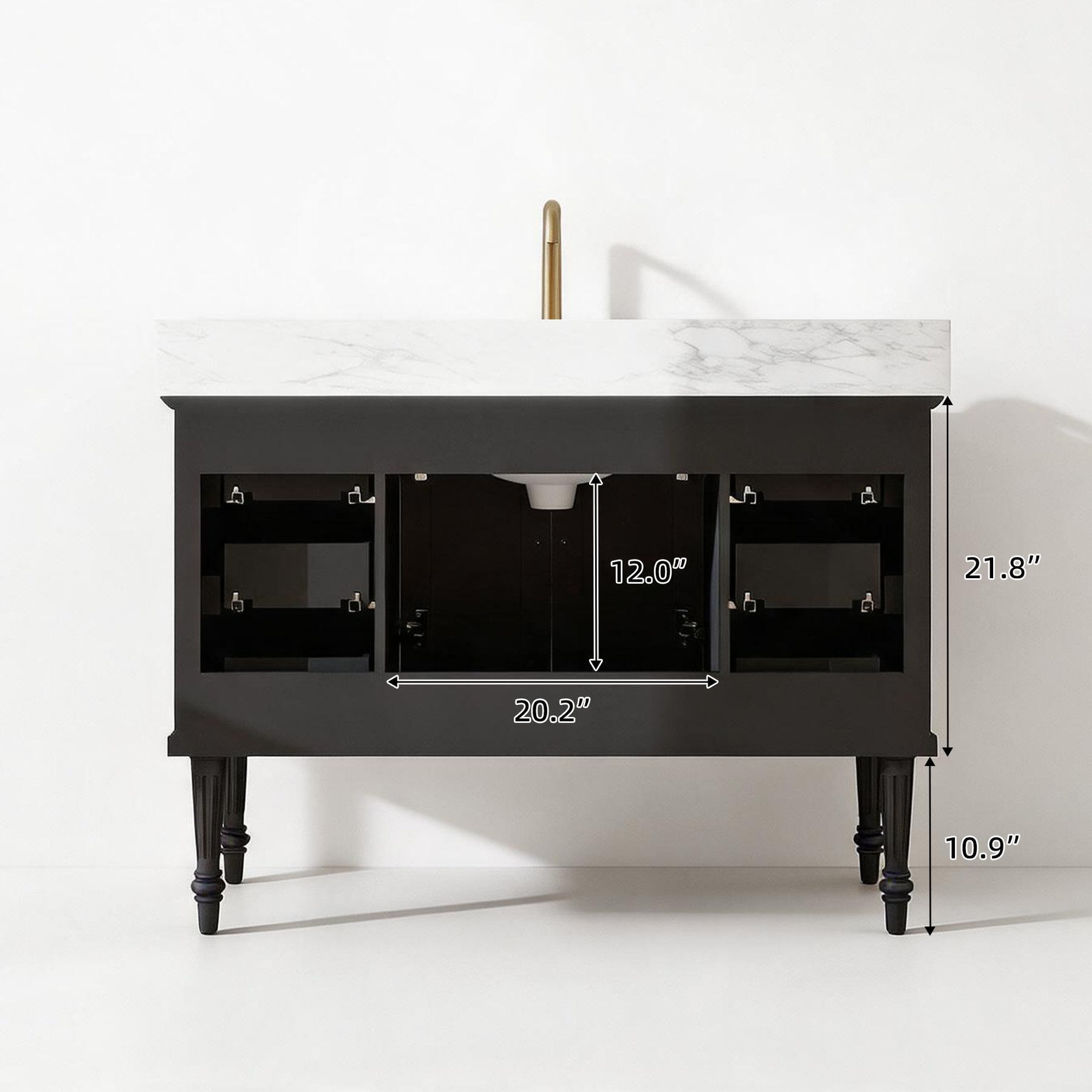 Elara 48" Freestanding Single Vanity  Cabinets with Solid Wood Legs