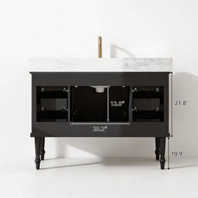 Elara 48" Freestanding Single Vanity  Cabinets with Solid Wood Legs