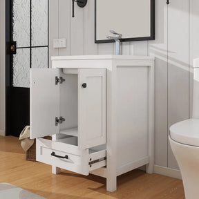 Modern 24’’ RTA Freestanding Vanity Cabinet Base with Larger Storage Room (Countertop & Sink Not Included) 浴室柜