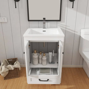 Modern 24’’ RTA Freestanding Vanity Cabinet Base with Larger Storage Room (Countertop & Sink Not Included) 浴室柜