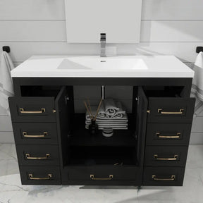 Modern 48’’ RTA Freestanding Vanity Cabinet Base with Larger Storage Room (Countertop & Sink Not Included) 浴室柜