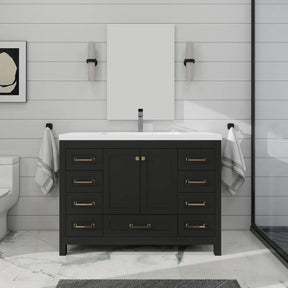 Modern 48’’ RTA Freestanding Vanity Cabinet Base with Larger Storage Room (Countertop & Sink Not Included) 浴室柜