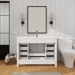 Modern 48’’ RTA Freestanding Vanity Cabinet Base with Larger Storage Room (Countertop & Sink Not Included) 浴室柜