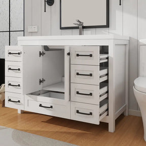 Modern 48’’ RTA Freestanding Vanity Cabinet Base with Larger Storage Room (Countertop & Sink Not Included) 浴室柜